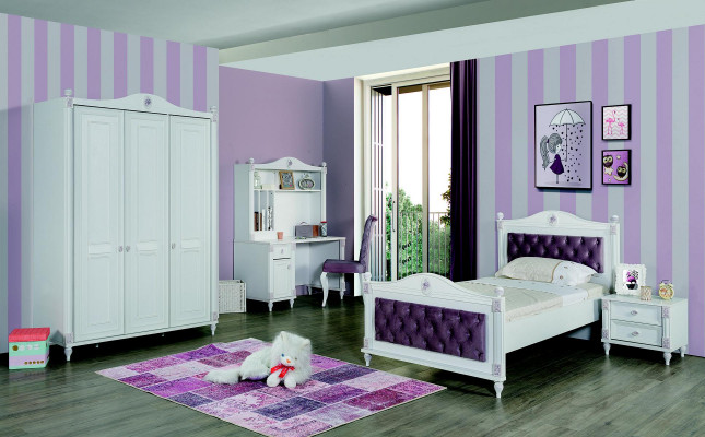 Designer Bett Kommodë Nachttëschen Schlofzëmmer Jugendzëmmer Set Miwwelen 2tlg. Better