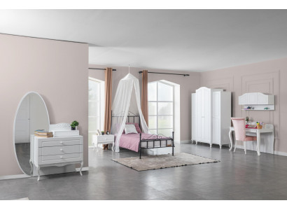 Bett Nuetsdësch Kommode 6 Stéck Schlofzëmmer Modern Luxus Schlofzëmmer