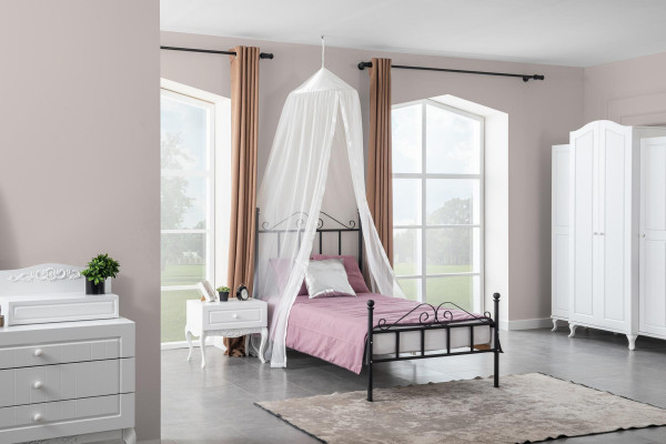 Bett Nuetsdësch Kommode 6 Stéck Schlofzëmmer Modern Luxus Schlofzëmmer