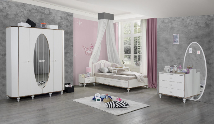 Schlofzëmmer Set Design Modern Luxus 4 Deeler