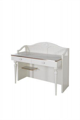 Schlofkummer Set 5 Deeler. Bett, Nuetsschräich, Schreifdësch, Kannerbett, Miwwele.