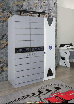 Kannerzëmmer Jugendzëmmer Set Autobett Schaf Schreifdësch 4-Deeler Set