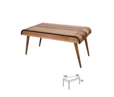 Holz Couchtisch op Holzbeen fir Äert Wunnzëmmer Original Designmodell Nei