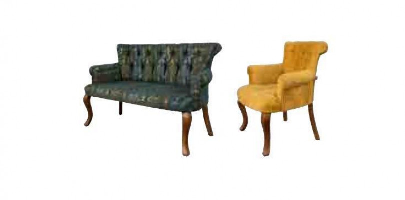 Setzerbank Canapé Set Miwwelen Zofa Couch Dësch 4tl. Sets