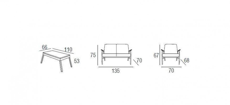 Setzerbank Canapé Set Miwwelen Zofa Couch Dësch 4tl. Sets