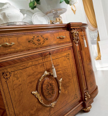 Sideboard Kommod Kommoden Schief Schiefholz Holz Wunnzëmmer Miwwelen Schaf Brong Luxus