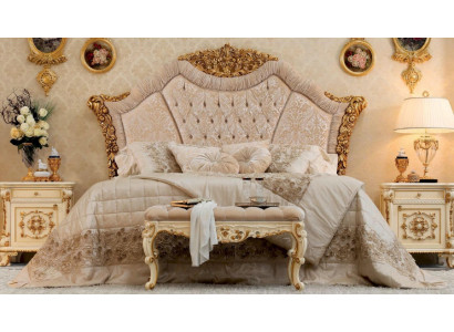 Luxus Duebelbett Bett Stoff Better Bettrahmen Holz Schlofkummer Barock