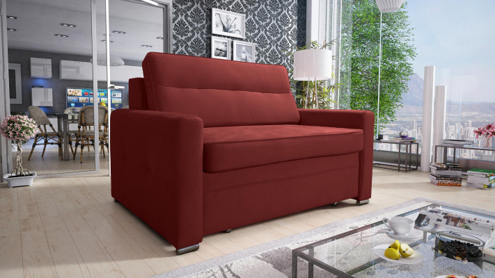 Design Couch Stoff Chesterfield Fauteuil 1.5 Sëtzer Polstersofa Lounge Club