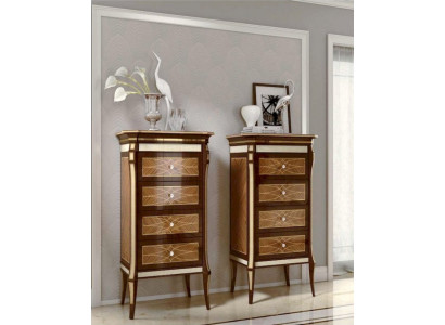 Kommode Luxus Schranken Kommoden Holz Miwwelen Brong Schlofzëmmer Set 2tlg