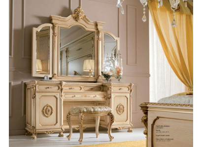 Schminktisch Spigel Luxus Konsolendësch Beige Schlofkummer Set