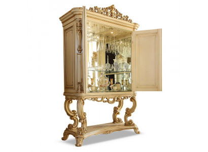 Hausbar Barschränk Bar Luxus Wäiregal Wäischrank Schaf Beige Holz