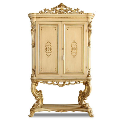 Hausbar Barschränk Bar Luxus Wäiregal Wäischrank Schaf Beige Holz