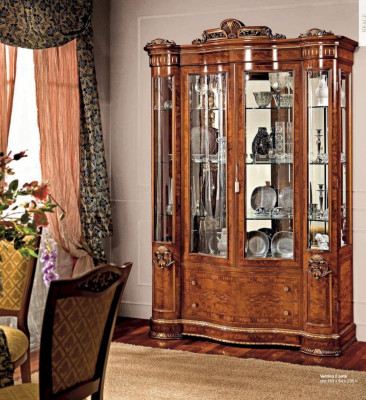 Vitrinn Schief Braun Vitrinnen Luxus Schaf Holz Wunnzëmmer Barock