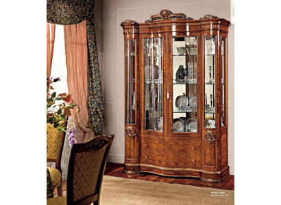 Vitrinn Schief Braun Vitrinnen Luxus Schaf Holz Wunnzëmmer Barock