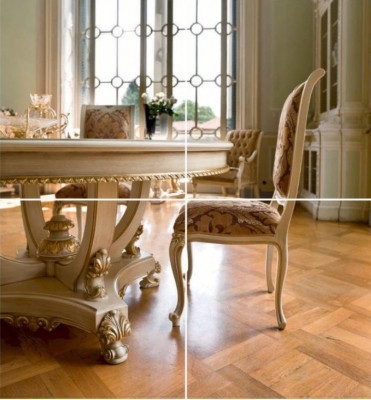 Luxus Iessdësch Iesszëmmerdësch Iessplaz Dësch Iesszëmmer Beige Dëscher