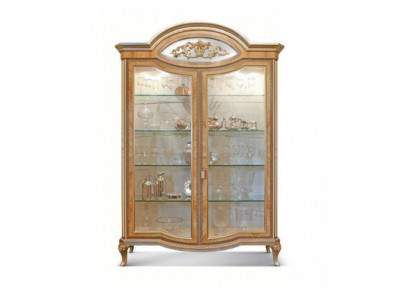 Vitrinen Luxus Schiefen Vitrinen Holz Wunnzëmmer Miwwelen Gold Beige
