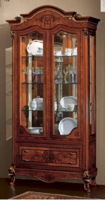 Vitrinen Schief Braun Vitrinen Luxus Schaf Glas Holz Wunnzëmmer nei