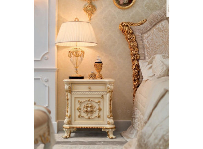 Nuetsdëscher Nuetsdësch Konsole Säitendësch Nuetskonsolen Luxus Beige Barock
