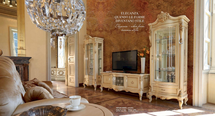 Vitrin Luxus Schiefere Schieferschränzer Wunnzëmmersmiwwel Beige Barock