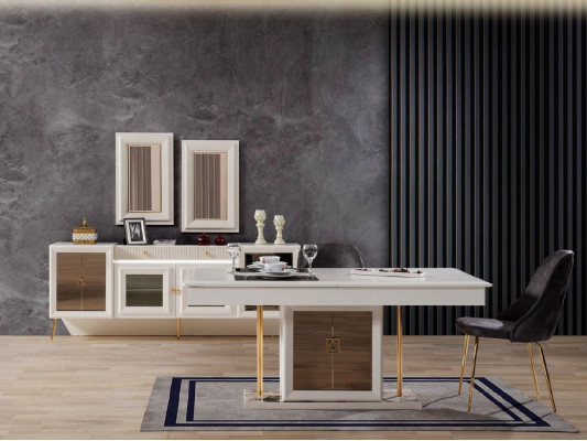 Dësch Iesszëmmerdësch Iessdësch Iesszëmmer Holz Dëscher Iess Luxus Miwwelen Neit