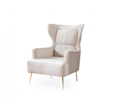 Fotell, 1-Sëtzer Sofa, Textil, Stoff, Couchen, Polster, Design, Miwwelen, Neit, Wäiss