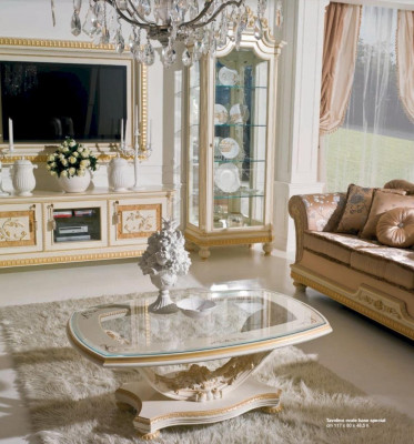 Modernt beige Couchtisch Designer Wunnzëmmer Miwwelen Luxus Ariichtung