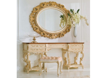 Wandspigel Spigel Luxus Holz Gold Barock Schlofkummer Oval 154x127