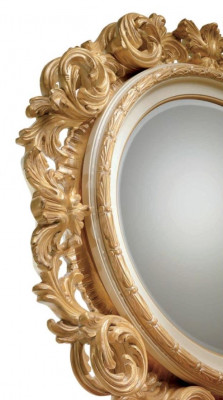 Wandspigel Spigel Luxus Holz Gold Barock Schlofkummer Oval 154x127
