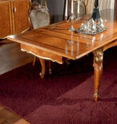 Iessdësch Dësch Auszéibar Iesseck Holz Grouss Brong Barock Iesszëmmer