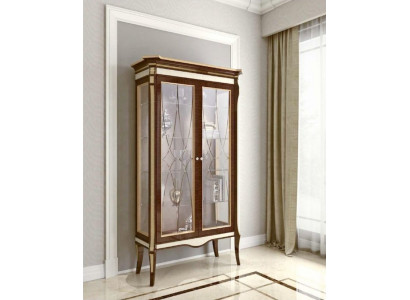 Luxuriéis Vitrine brong Faarf Stilvoll Italienescht Miwwel Klassesch Stil