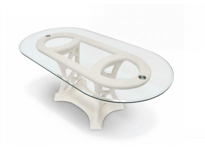 Iessdësch Dësch Holz Iessplaz Iesszëmmertisch Iesszëmmer Glas Oval