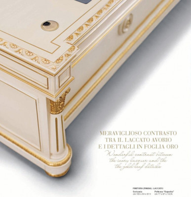 Elegante Schreifdësch Still Holz Büro Büro Schreifdësch Stil Barock Wäiss Miwwelen