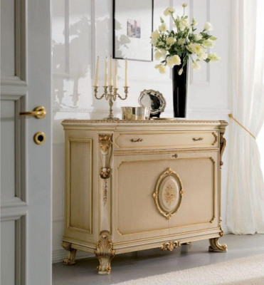 Sideboard Kommode Schief Schiefen Holz Stuff Miwwelen Schaf Luxus Beige