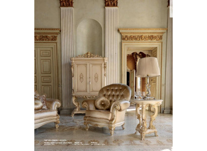 Sëtz Chesterfield Ouerensëtz 1 Sëtzer Sëtzt Stoff Beige Wunnzëmmer