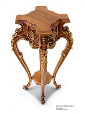Blummegestell Blummesail Stand Duuschtentisch Blummegestell Massivholz Braun Nei