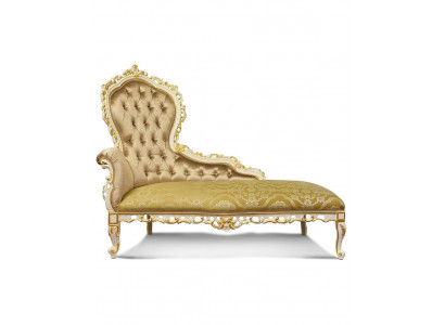 Chaiselounge Léif Chaise Chesterfield Canapé Beige Lounge Sëtz Polster