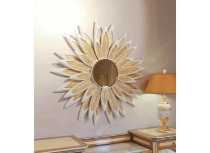 Blumm Wandspigel Spigel Luxus Holz Gold Barock Schlofkummer Beige