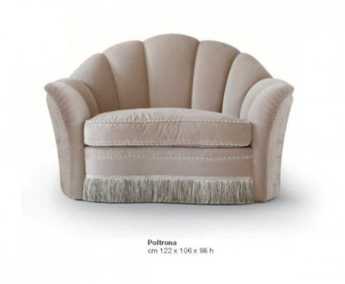 Luxus Sëtzfauteuil 1 Sëtz Clubfauteuil Stoff Wunnzëmmer Gro Modern