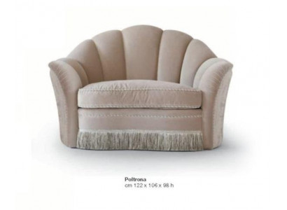 Luxus Sëtzfauteuil 1 Sëtz Clubfauteuil Stoff Wunnzëmmer Gro Modern