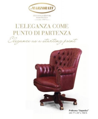 Dréissessel Chefsessel Fautteuil Büro Dréistill Luxus Chesterfield Rout