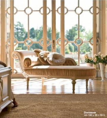 Chaiselonge Leesti Chaise Stoff Canapé Barock Luxus Beige Gestill Club