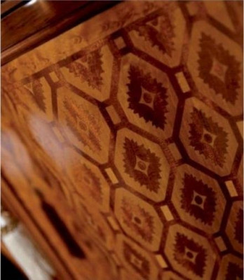 Nuetsdëscher Nuetsdësch Konsole Säitentësch Schlofkummer Holz Brong Luxus Nei