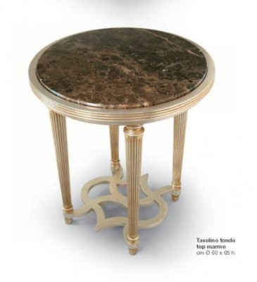 Säitlech Dësch Kaffisdësch Dësch Wunnzëmmer Miwwelen Beige Holz Ronn Dëscher