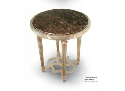 Säitlech Dësch Kaffisdësch Dësch Wunnzëmmer Miwwelen Beige Holz Ronn Dëscher