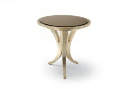 Bäizantisch Salontësch Ronn Holz Dësch Wunnzëmmer Miwwelen Beige