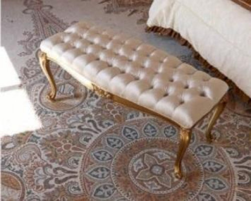 Luxus Schemel Chesterfield Nieweschemel Gold Schlofkummer Stoff Beige