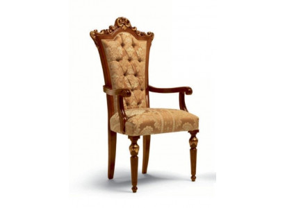 Luxus Iesszëmmerstull Stull Iesszëmmer Fauteuil Sëtz Holz Brong