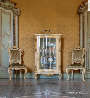 Klassesche Stull Luxus Iesszëmmer Sesselen Sëtzer Still Stoff Beige
