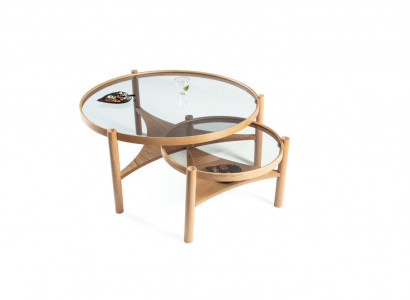 Wunnzëmmer Set 2 Stéck Ronn 2x Klappsäll Modern Designer Ariichtung