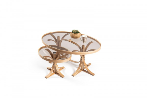 Wunnzëmmer Komplett 2x Couchtischen Luxus Modern Designer Dësch Miwwelen